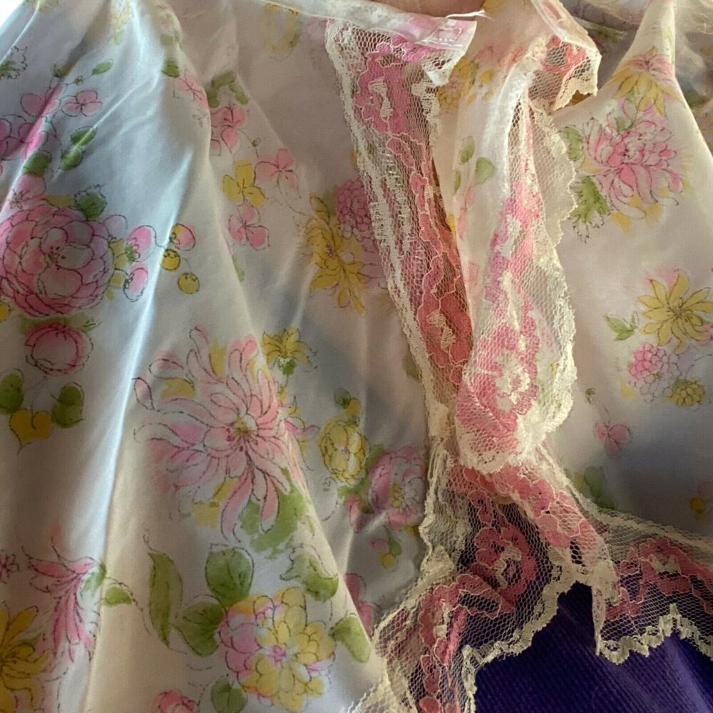 Scarf for Church Vintage 60s Womens Pink Floral Classic Small Head Band Shoulder - Picture 9 of 12